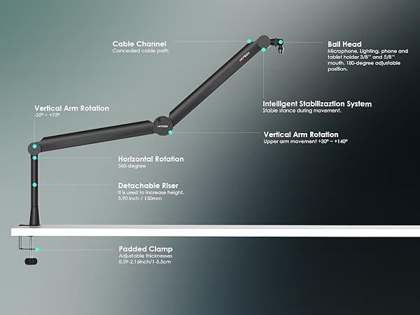 microphone arm mic boom arm microphone boom arm boom arm mic stand boom mic arm desk microphone arm