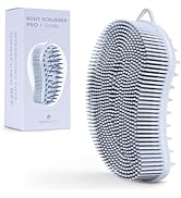 MainBasics Exfoliating Silicone Body Scrubber Pro 2-in-1 Shower Scrubber for Body Care, Silicone ...