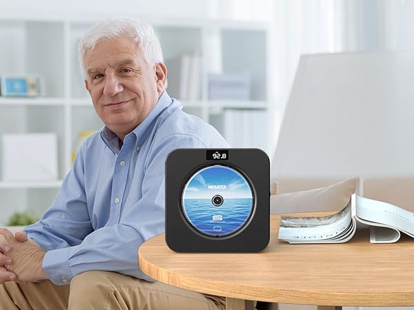 MEGATEK CP28BR Portable Desktop CD Player with FM Radio