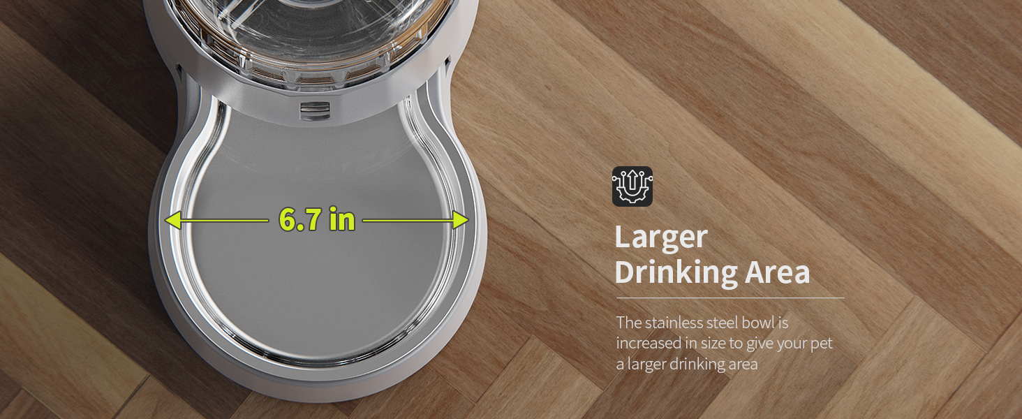 Larger Drinking Area