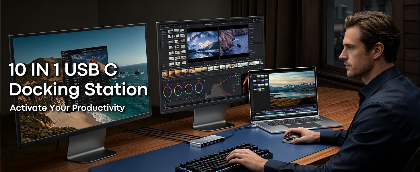 USB C Docking Station Dual Monitor