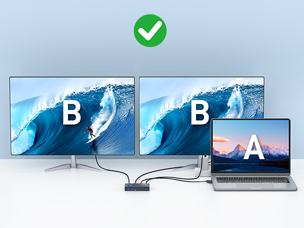 Yinker 4K HDMI Splitter 1 in 2 Out with 5 Ft HDMI 2.0 Cable