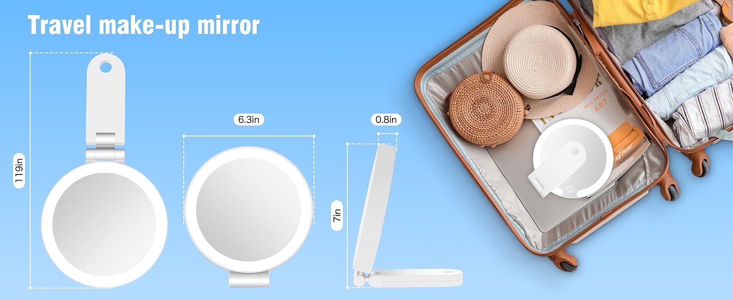 Magnifying Mirror with Lights