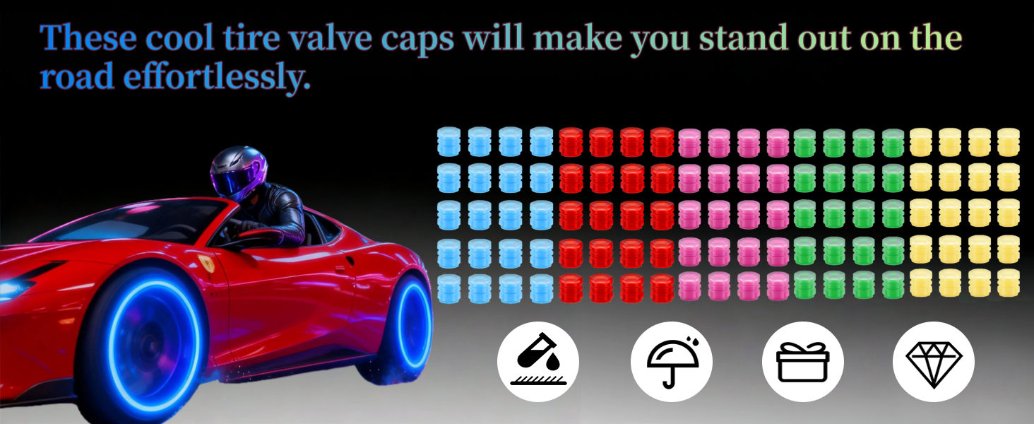 Put the car tyre valve caps in full sunlight during the day