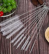 Straw cleaner brushers