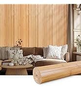 Bamboo Wall Panel for Interior Decoration Bamboo Pole Wrap Roll Natural Wainscoting Paneling Deco...