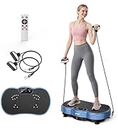 HTM Vibration Plate Exercise Machine - 300 lbs Weight Capacity, 120 Speed Levels, 9 Workout Modes...