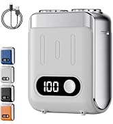 Mini Electric Shaver for Men, Portable Travel Double Ring Beard Razor | Pocket Portable Design, F...