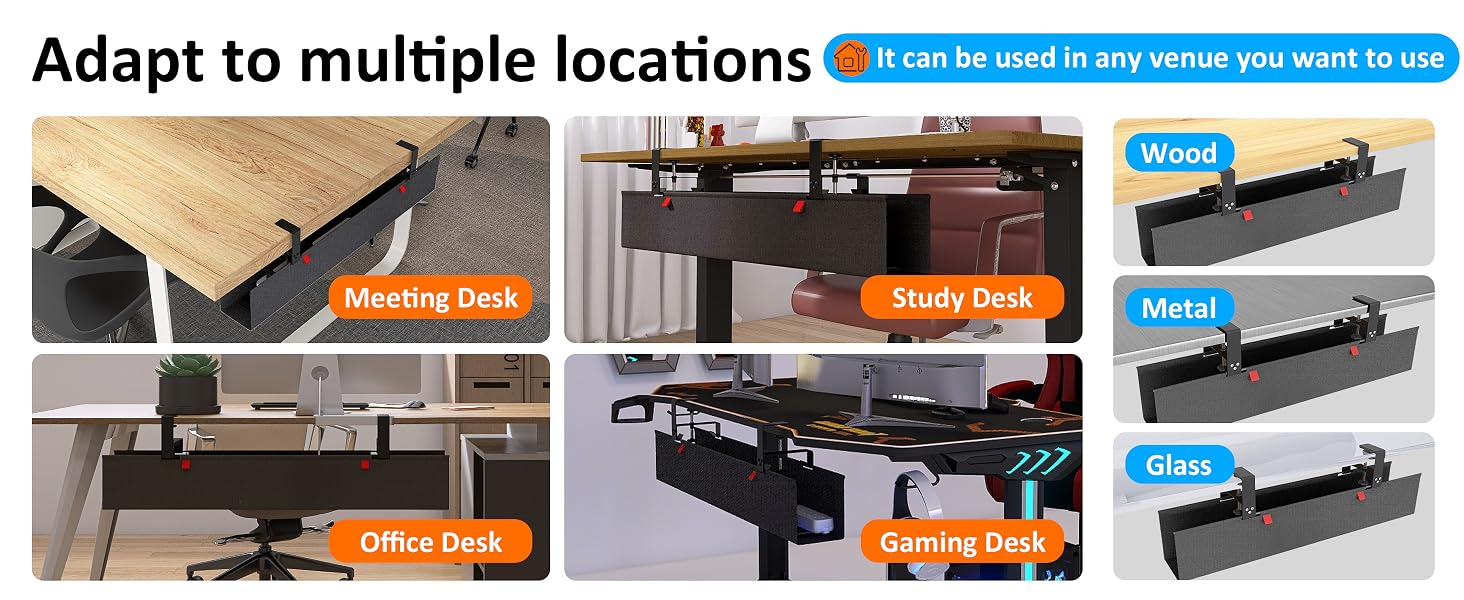 Under Desk Cable Management Tray