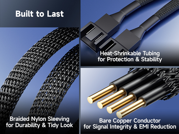 3 Way 4 Pin PWM Fan Splitter Cable