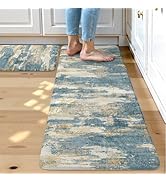 Collive Kitchen Mats for Floor 2 Piece, Abstrac Cushioned Anti Fatigue Rugs Non Slip Waterproof K...