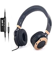 MONODEAL Active Noise Cancelling Headphones with Microphone and Airplane Adapter, Folding and Lig...