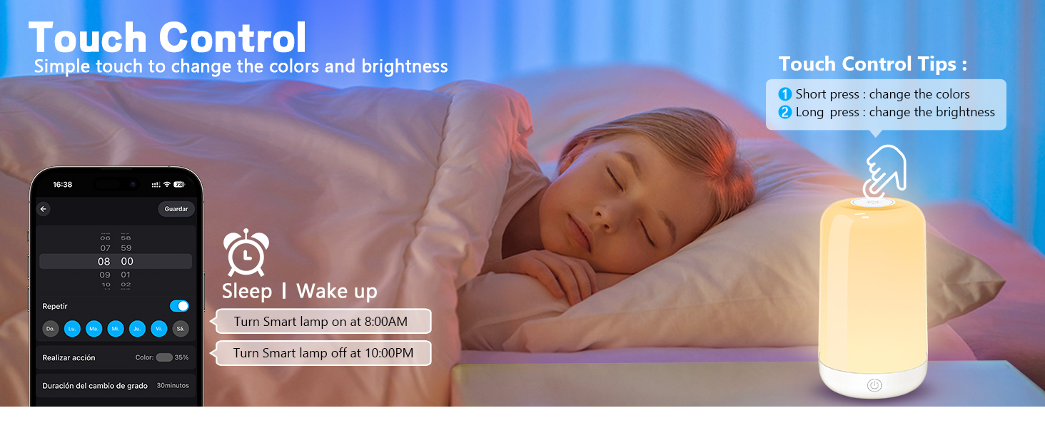 smart small lamp for table night stand