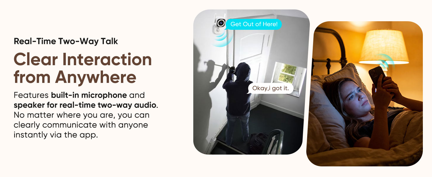 Two-way Talk Baby Monitor, Pet Camera, Dog Camera, Department Camera.