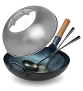 Yosukata carbon steel wok pan