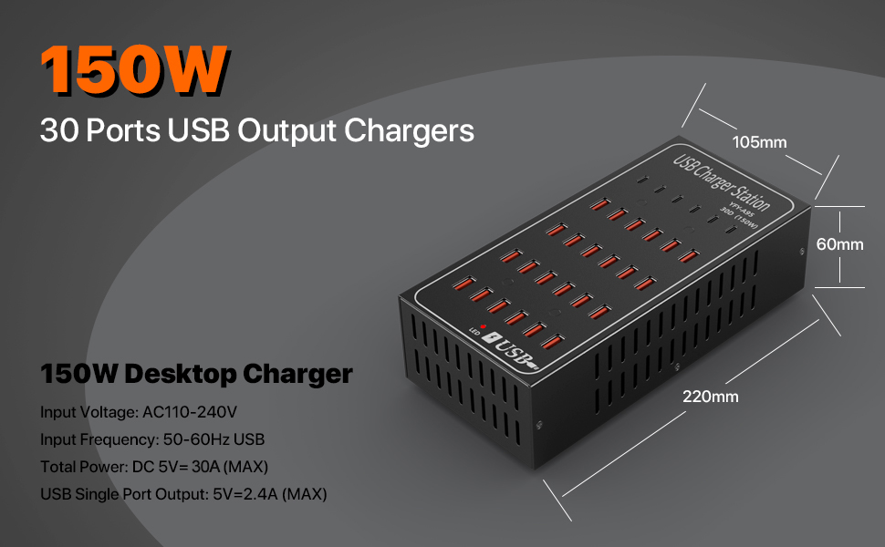 Multi Ports Charging Station Organizer