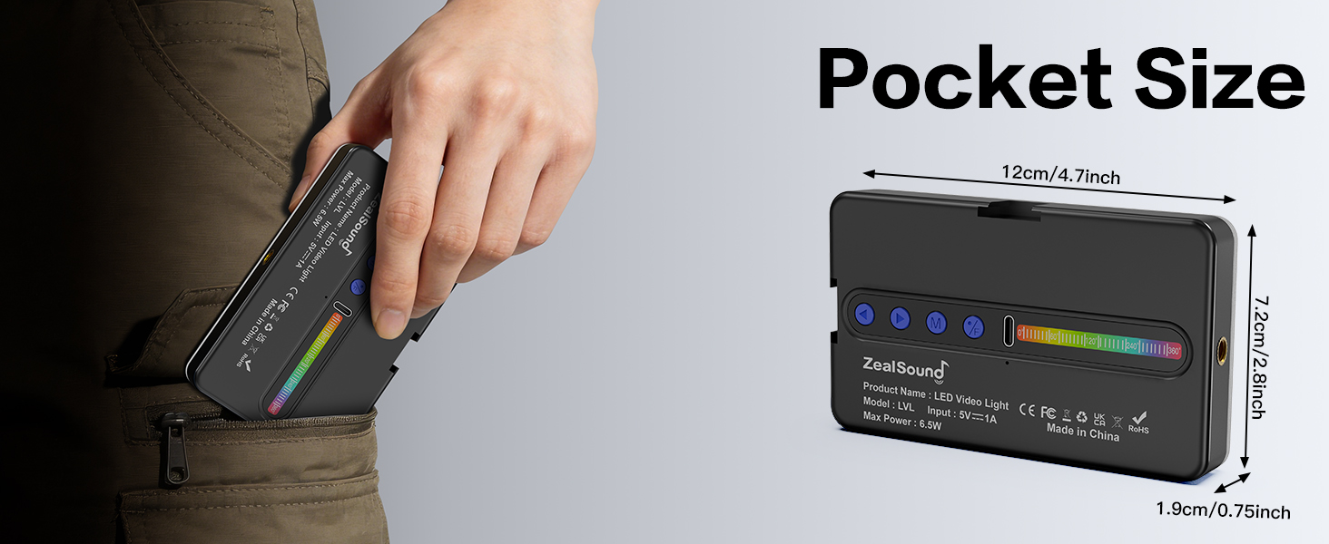 Zealsound RGB Selfie Light