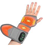 Cordless Wrist Heating Pad Wrap for Arthritis and Carpal Tunnel, Rechargeable Heated Wrap Pad Wri...