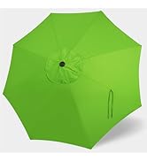 Blissun 9ft Patio Umbrella Replacement Canopy, Market Umbrella Top, Outdoor Table Umbrella Canopy...