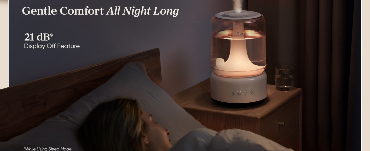 Enjoy night with whisper-quiet operation