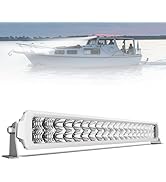 4WDKING 22 Inch LED Light bar, IP68&amp;IP69K Waterproof Led Boat Light, White Dual Row Flood and Spo...