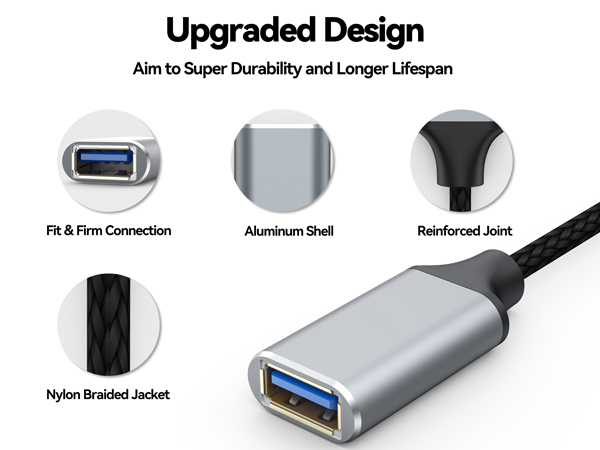 6 inch usb extension cable