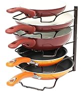 Deco Brothers Pan Organizer Rack for Kitchen Cabinet and Counter, Bronze