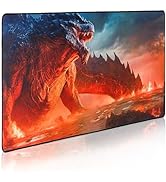 GUNMJO Dragon on fire Extended Gaming Mouse Pad, Ultra-Smooth Surface for Pixel-Precise Mouse Con...