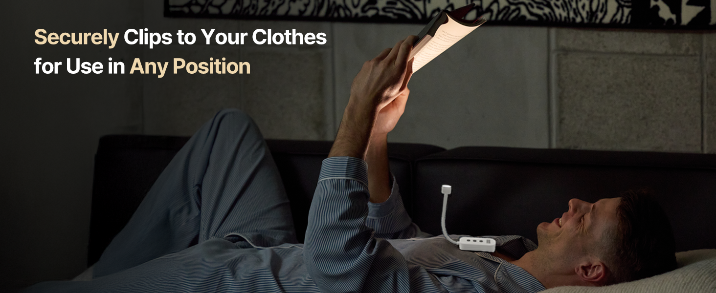 securely clips to your clothes for use in any position