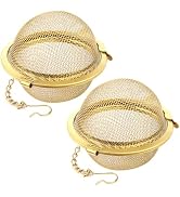 Luckyiren Tea Ball Infuser with Chain;; Premium Stainless Steel Fine Mesh Screen Tea Strainer Fil...