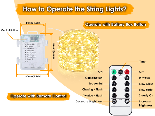 fairy lights with remote easy to operated