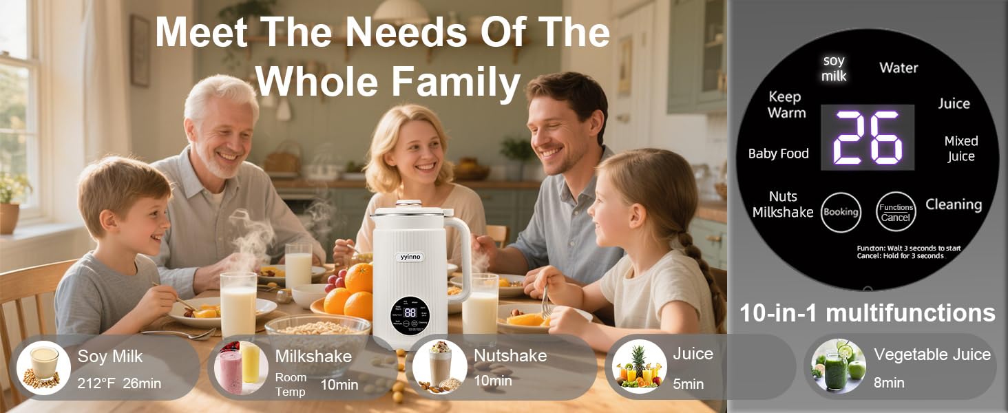 Homemade Soy, Almond, Oat, Coconut, Plant Based and Non Dairy Beverages milk