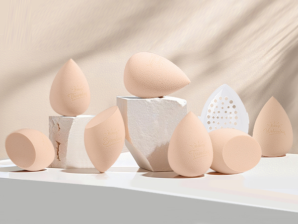 Real Perfection Makeup Sponge Set Blender Sponges Beauty Blenders Beauty Sponges Beige