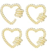 DICOSMETIC 4Pcs Heart Screw Carabiner Lock 16x17x6.5mm Cute Carabiner Keychain Small Screw Lock C...