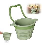 Silicone Faucet Hanging Strainer, Collapsible &amp; Foldable Drain Basket for Sink, Hanging Food Catc...