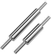 Dual Rolling Pin (17 Inches+15 Inches) –304 Stainless Steel Mini Roll Pins for Baking Pizza Dough...