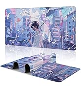 Anime City Scene Large Extended Gaming Mouse Pad Japanese Anime XXL Mousepad Desk Pad for Keyboar...
