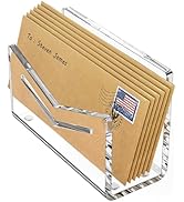 Beego Envelope and Mail Organizer Countertop - Clear Acrylic Desk Organizer Letter Holder Desktop...