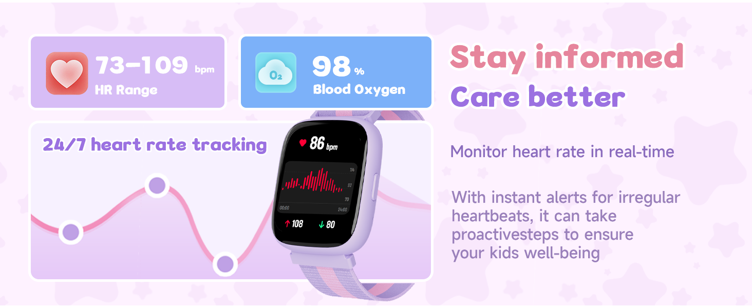 Smart Watch for kids Heart Rate