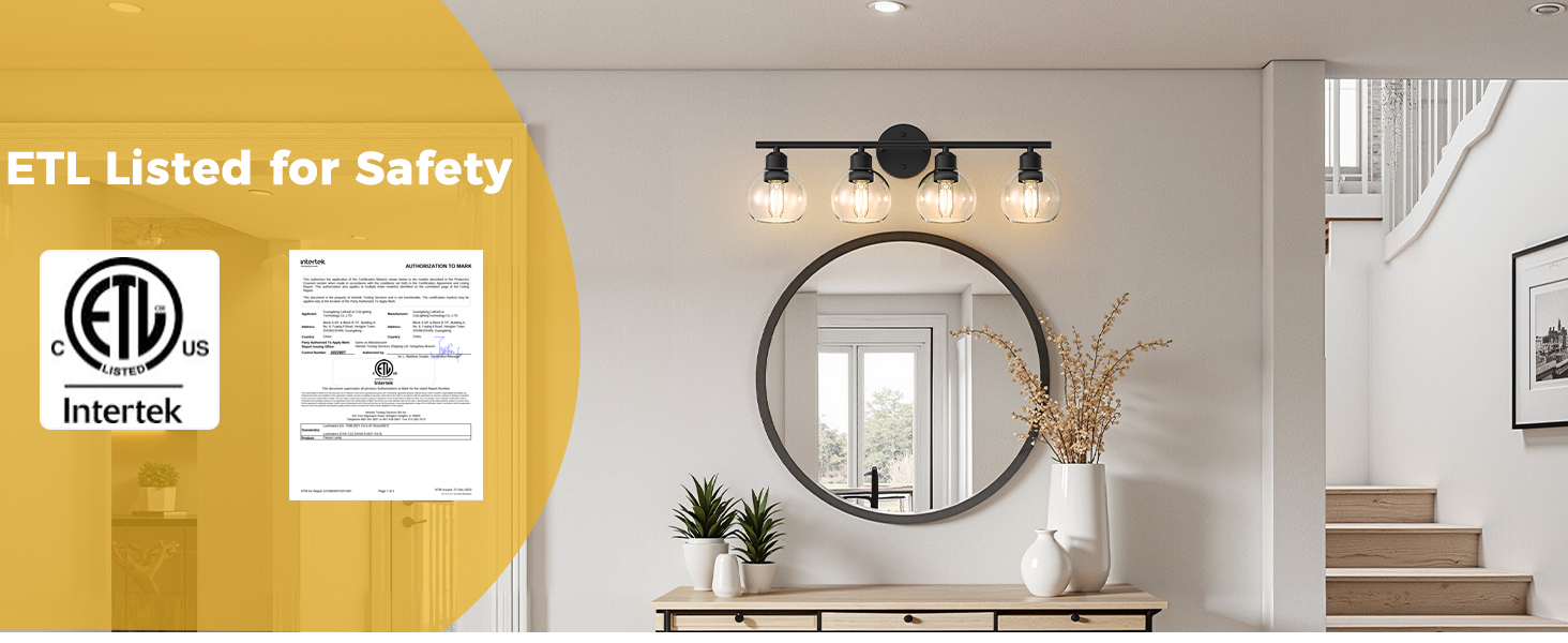 Black Bathroom Light Fixtures Over Mirror