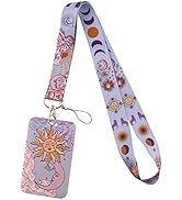 Juanooo Purple Badge Holder Lanyard for Women Girls Teachers - Preppy ID Lanyard for Teens &amp; Scho...