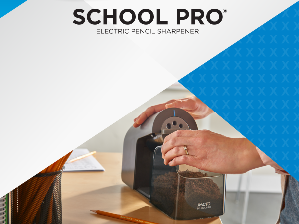 easy simple pencil sharpener teacher student school supplies classroom write sharp x-acto erase bin