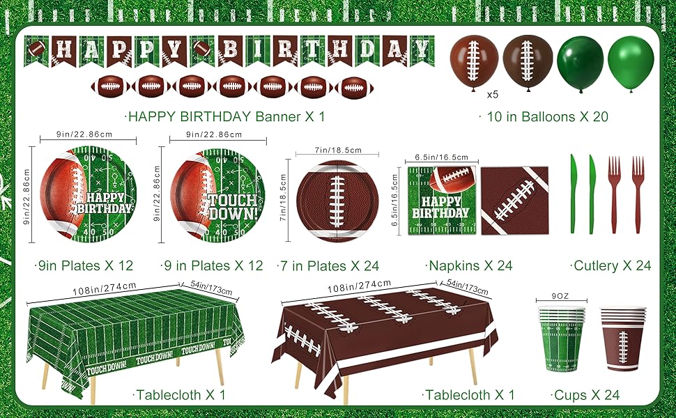 Football Birthday Party Decorations