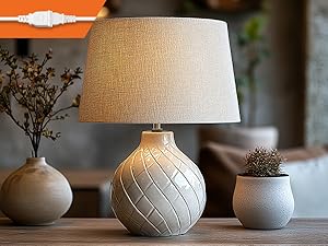 Application of power extension cord in table lamp
