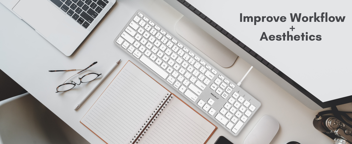 mac keyboard; imac keyboard; mac compatible keyboard; keyboard mac; quiet keyboard wired;