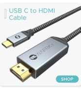 USB C to HDMI Cable 4K, WARRKY [Anti-Interference Gold-Plated Plugs] 6FT Braided Type C to HDMI C...