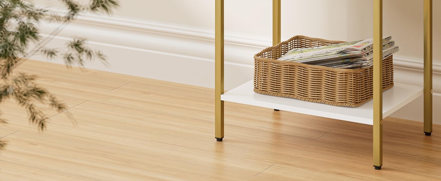 gold bedside table