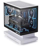 darkFlash F1(2025) Micro-ATX PC Case, 270° Panoramic Floating Gaming Case, Back Connect Support, ...