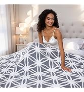 Electric Heated Blanket Full Size 72"x84" Ultra Soft Sherpa Fleece with Elegant Prints, 5 Heat Le...