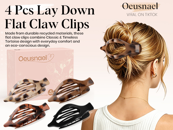 Lay Down Flat Claw Clips for women